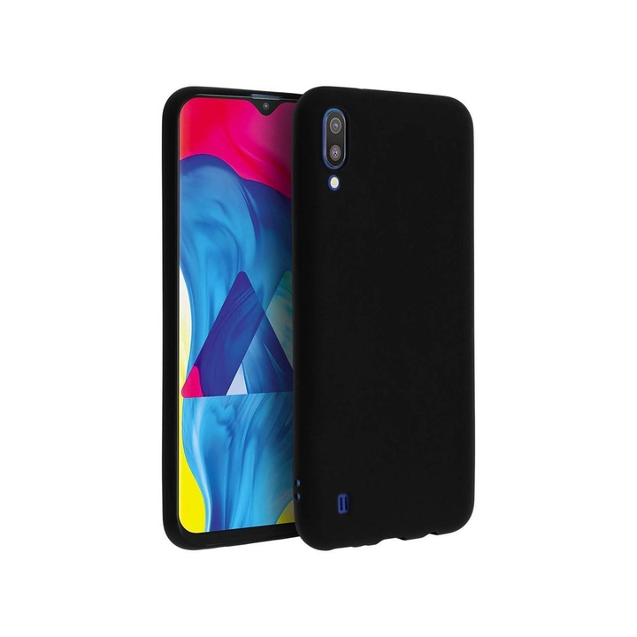 Силиконов Кейс за Samsung Galaxy M10, Матов, Черен