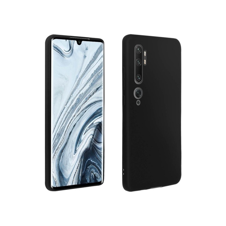 Силиконов Кейс за Xiaomi Mi Note 10 Pro , Матов, Черен