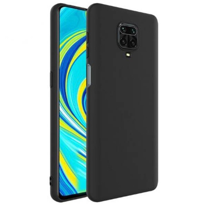 Силиконов Кейс за Xiaomi Redmi Note 9s, Матов, Черен
