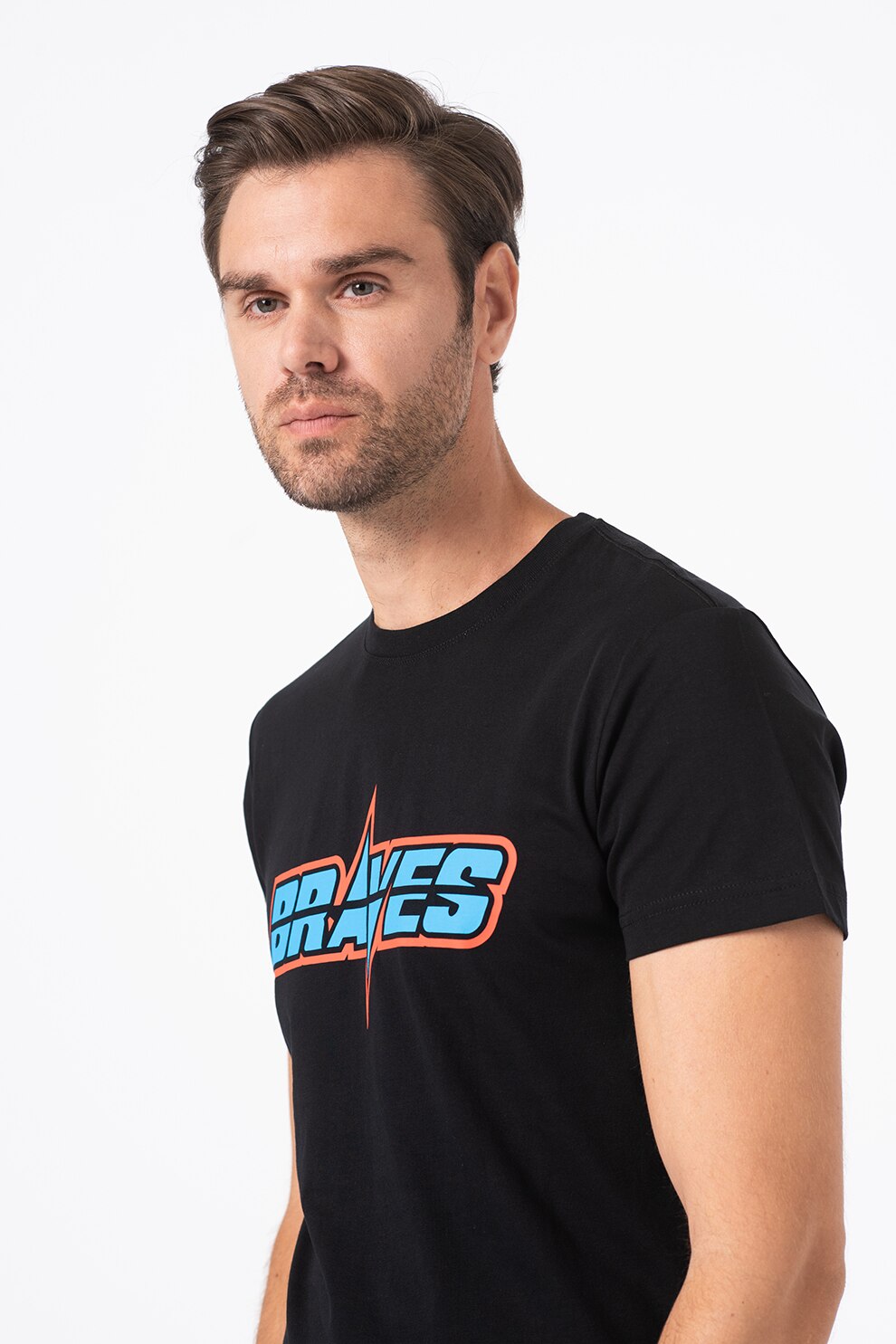 Diesel, Tricou cu imprimeu text Diego, Negru