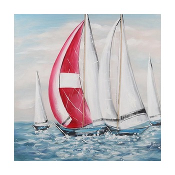 Tablou pictura manual ulei pe panza Accent 330709, Barca, 80/80 cm Tablou pictura manual ulei pe panza Accent 330709, Barca, 80/80 cm