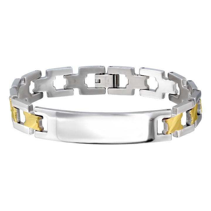 Rozsdamentes acél karkötő, sebészeti minőségű 316L, lánc, A4S12196