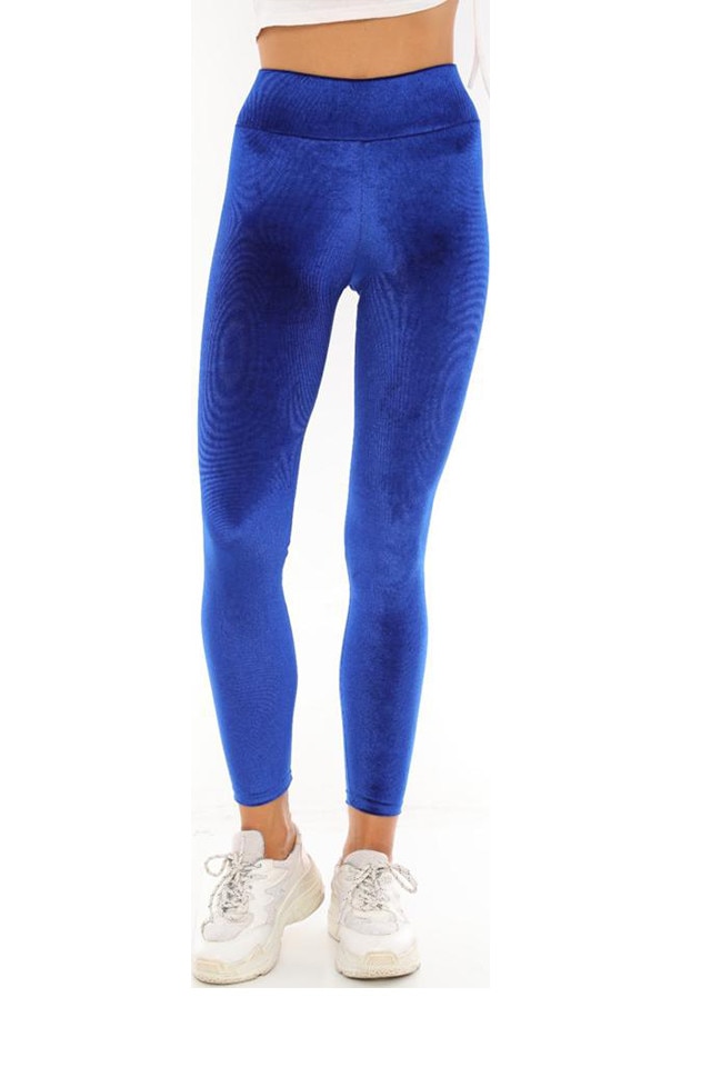 Colanti modelatori Livia din catifea, Albastru