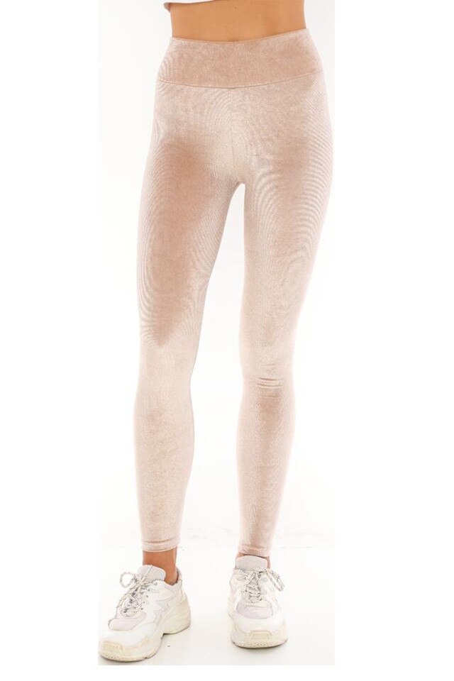 Colanti modelatori Livia din catifea, Crem