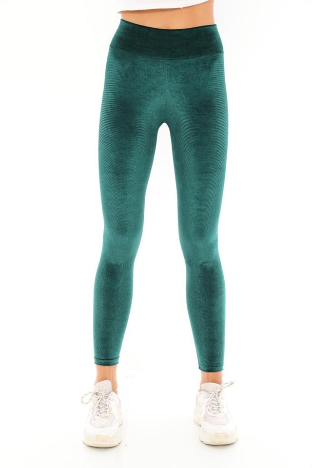 Colanti modelatori Livia din catifea, Verde