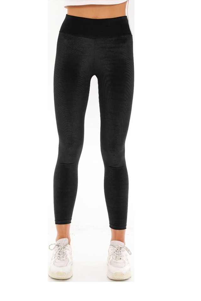 Colanti modelatori Livia din catifea, Negru