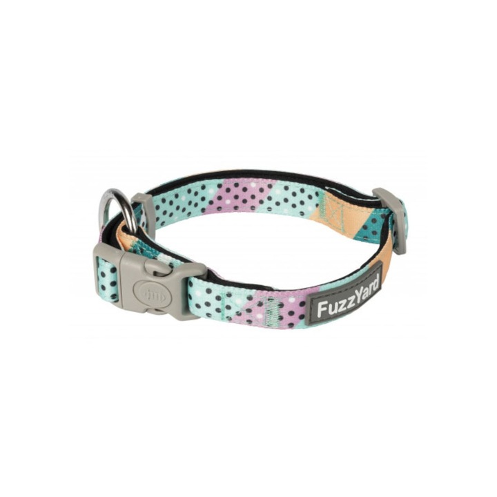 Zgarda FuzzYard, Footlose, pentru caini, din neopren hipoalergenic, 50-65 x 2.5 cm, multicolora