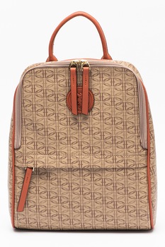 U.S. Polo Assn., Rucsac cu imprimeu si bretele ajustabile, Bej inchis/Rosu caramiziu U.S. Polo Assn., Rucsac cu imprimeu si bretele ajustabile, Bej inchis/Rosu caramiziu