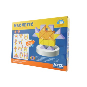 Set inteligent de constructie cu piese magnetice, Flippy, 26 piese, pentru copii, multicolor Set inteligent de constructie cu piese magnetice, Flippy, 26 piese, pentru copii, multicolor