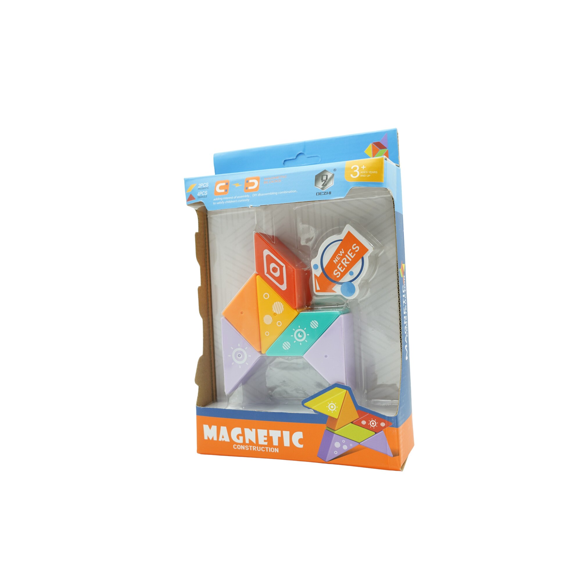 Set inteligent de constructie cu piese magnetice, Flippy, 6 piese, pentru copii, multicolor