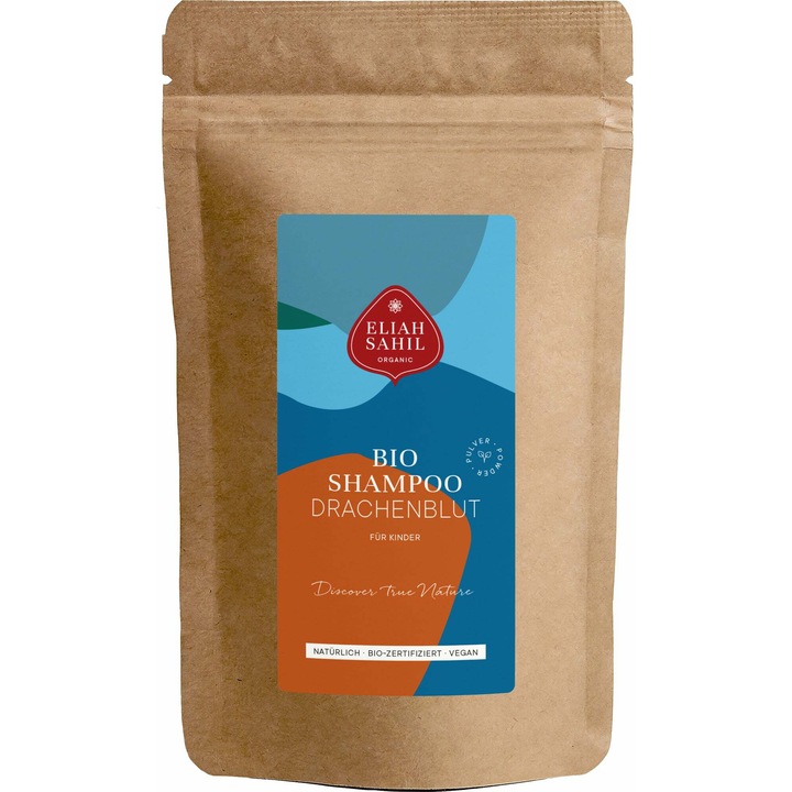 Sampon pudra pentru copii dragonblood bio pentru refill Eliah Sahil, 250g