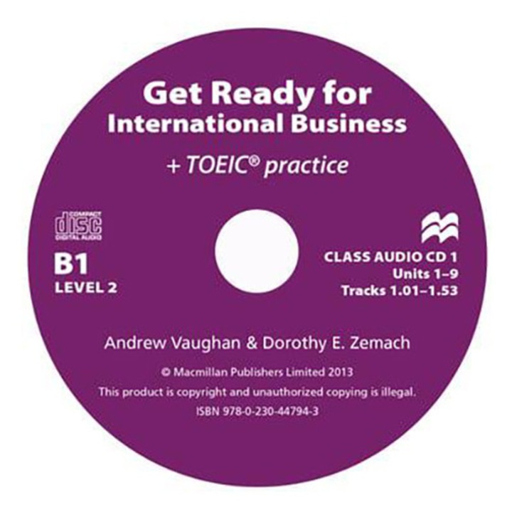 Get Ready For International Business 2 Class Audio CD - Vaughan A. Zemach