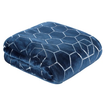 Cuvertura de pat Vanesa, 150x200, Design91, Culoare Albastru inchis Cuvertura de pat Vanesa, 150x200, Design91, Culoare Albastru inchis