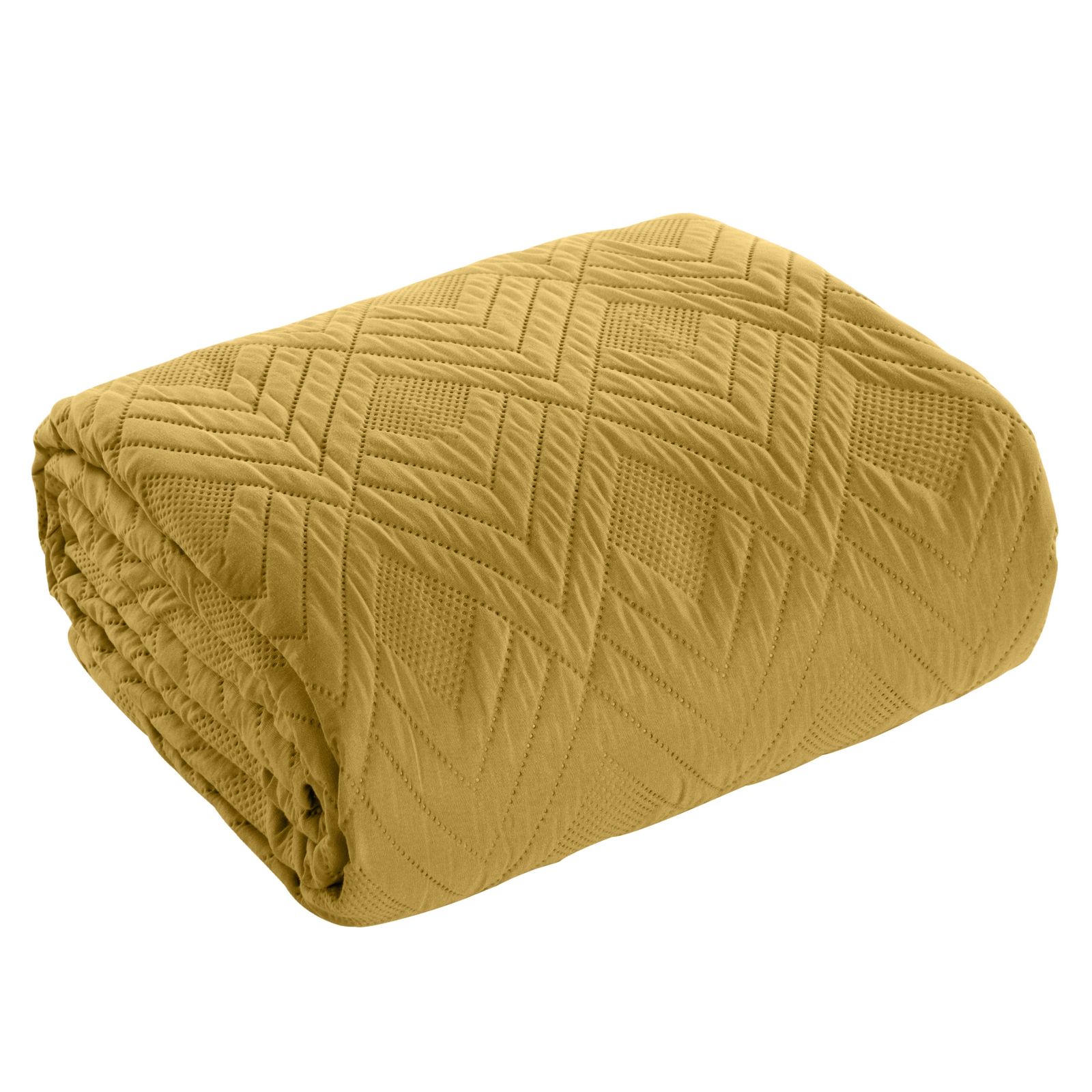 Cuvertura de Pat decorativa, Eurofirany, 200X220, ALARA-1, Mustar