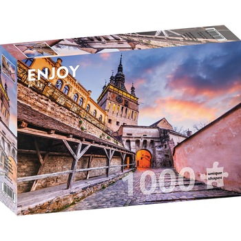 Puzzle Enjoy - Turnul cu ceas, Sighisoara, 1000 piese Puzzle Enjoy - Turnul cu ceas, Sighisoara, 1000 piese