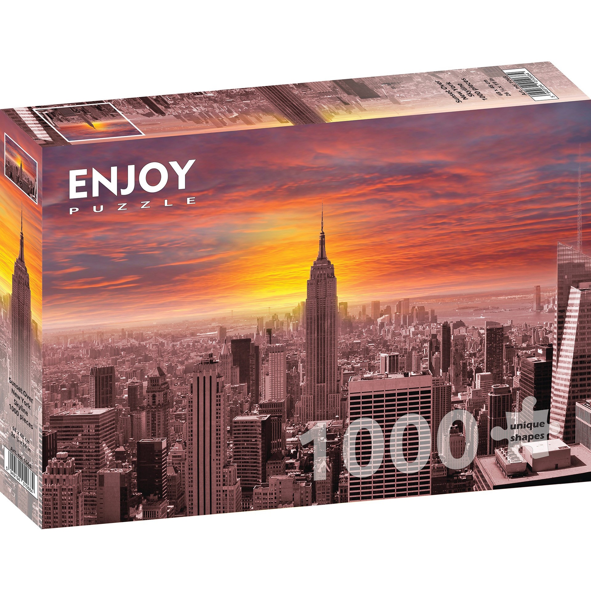Puzzle Enjoy - Sunset Over New York Skyline, 1000 piese