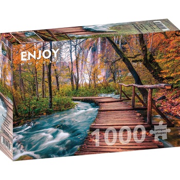 Puzzle Enjoy - Forest Stream in Plitvice, Croatia, 1000 piese Puzzle Enjoy - Forest Stream in Plitvice, Croatia, 1000 piese