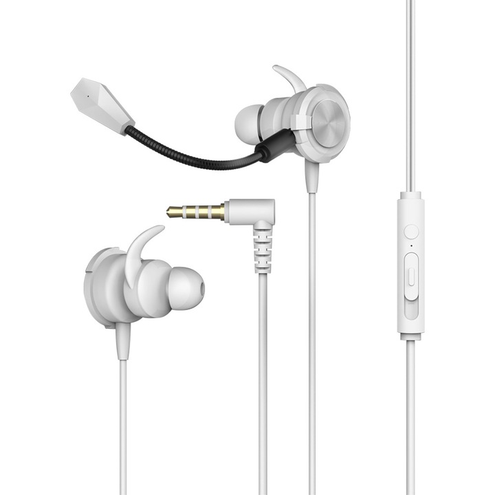 Casti mobile Yookie GM02, microfon, alb