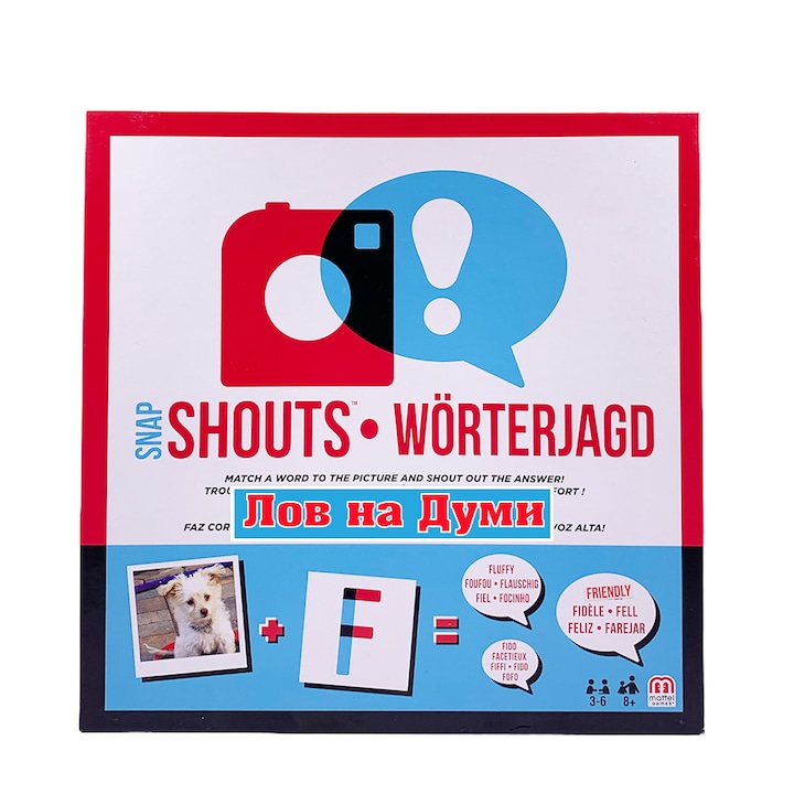 Mattel Társasjáték Word Hunt-SnapShouts 472899 , francia verzió 1-4/70/71/72/73/74/75/2-68/3-20