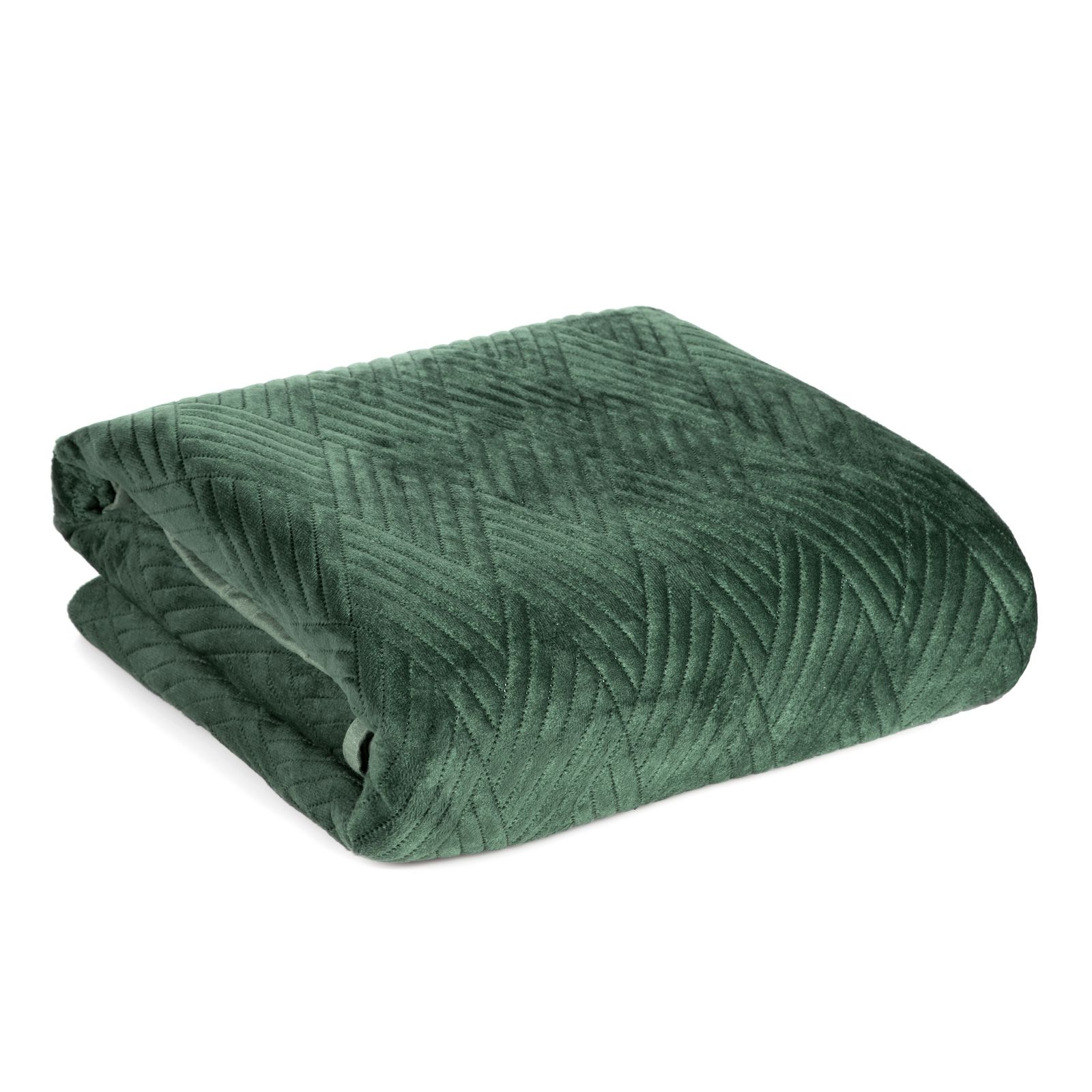 Cuvertura de Pat decorativa, Eurofirany, 170x210, ARIEL-1, verde inchis