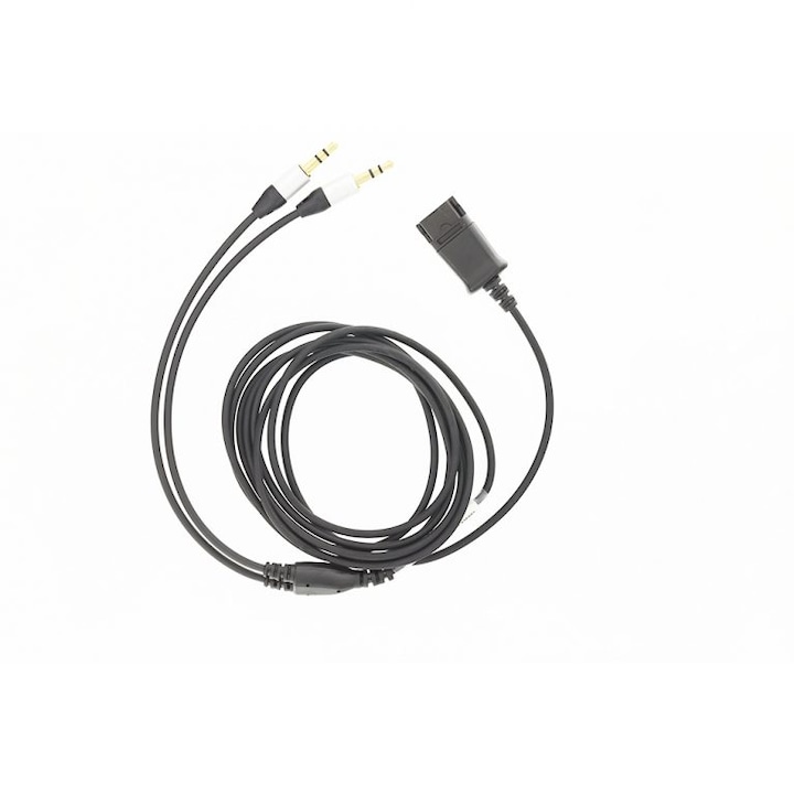 Cablu adaptor Tellur Quick Disconect la 2 x Jack 3.5mm, 2.2m, Negru