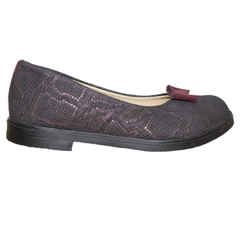 Pantofi fete pentru scoala din piele naturala TINO 3133, Negru bordo Pantofi fete pentru scoala din piele naturala TINO 3133, Negru bordo