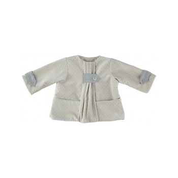 Palton Eponime din catifea cu buline, 4 ani, 104 cm Palton Eponime din catifea cu buline, 4 ani, 104 cm