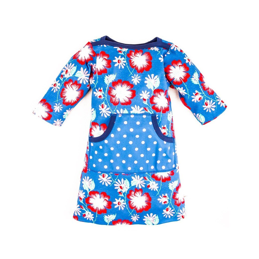 Rochie Little Shrimp cu buzunar aplicat, 4-5 ani, 110 cm