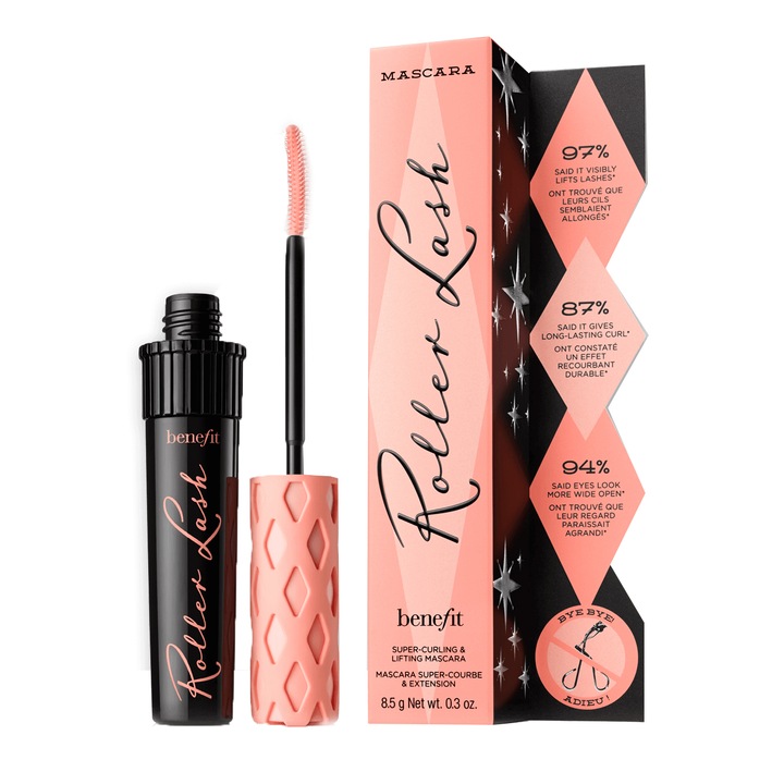 Спирала за очи Benefit Roller Lash Black, за извиване и разпръсване, 8.5 гр