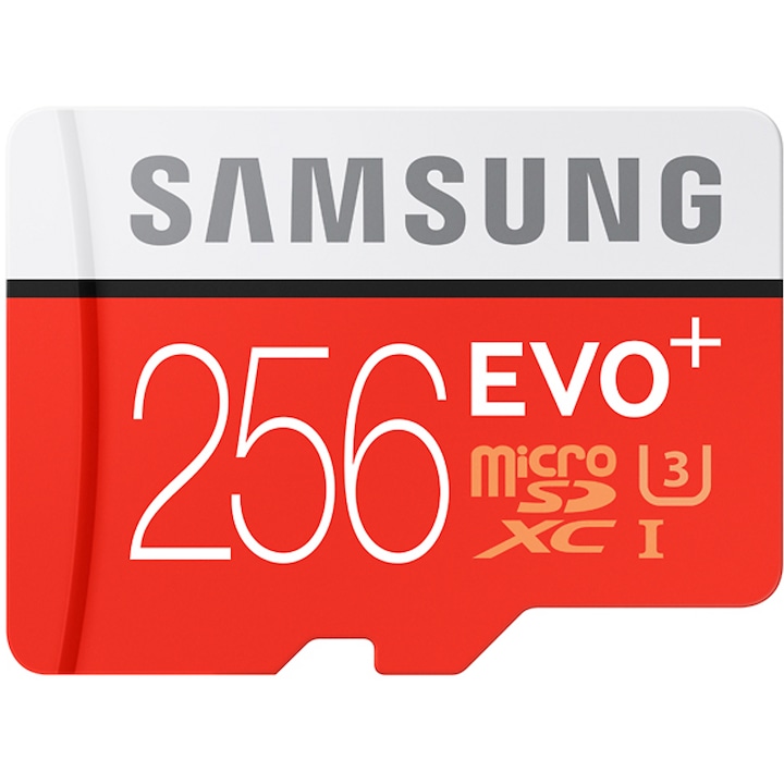 Card de memorie Samsung MicroSDXC, 256GB, Class 10, UHS-I + Adaptor SD