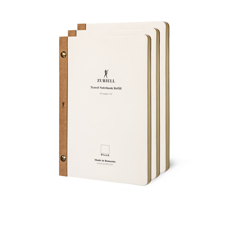 Set 3 Rezerve, Pentru Agenda din Piele, Zuriell Refill Pro A5, Reutilizabila - Velin