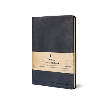 Agenda Din Piele Neagra, Zuriell Travel A5, Personalizata, Reutilizabila - Velin Agenda Din Piele Neagra, Zuriell Travel A5, Personalizata, Reutilizabila - Velin