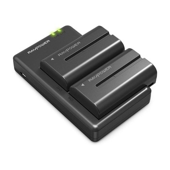 Set 2 acumulatori NP-F550 cu incarcator RAVPower RP-BC006, pentru camere SONY CCD-RV100/RV200/Seria SC, Seria TR Set 2 acumulatori NP-F550 cu incarcator RAVPower RP-BC006, pentru camere SONY CCD-RV100/RV200/Seria SC, Seria TR