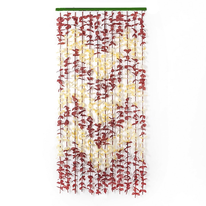 Декоративна завеса за врата листа, 90x180cm, червен