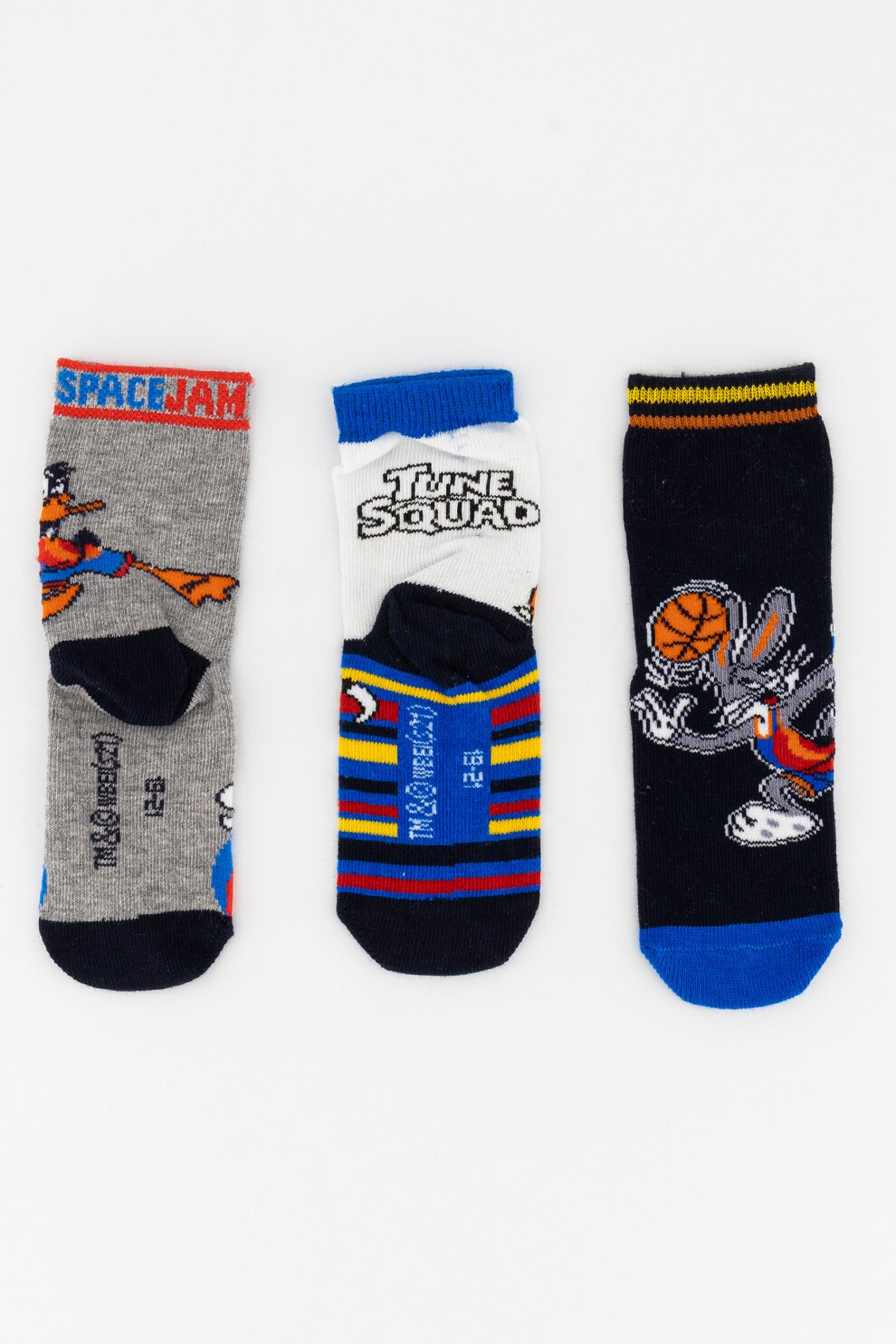 Original Marines, Set de sosete Space Jam - 3 perechi, Gri/negru
