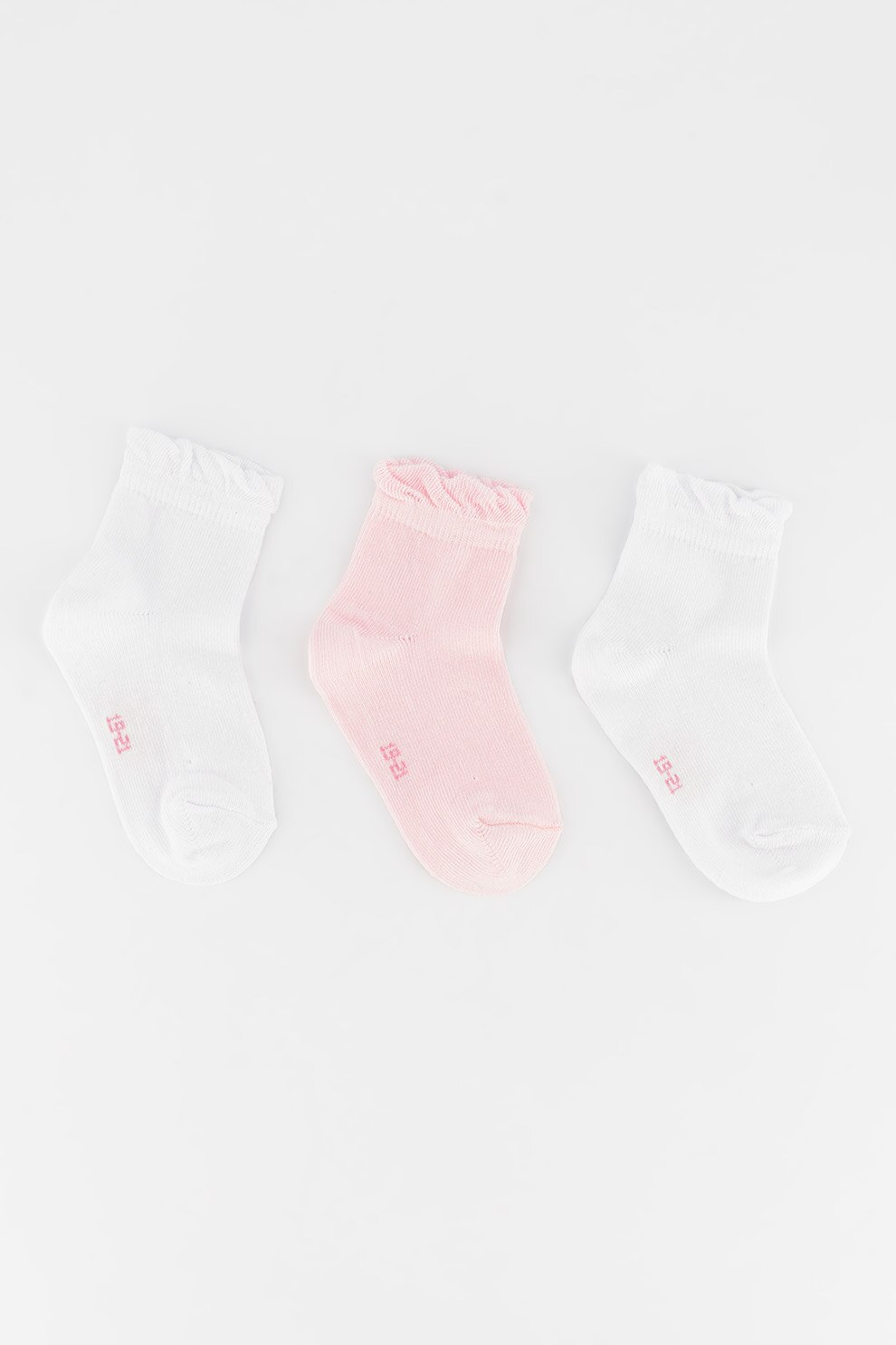 Original Marines, Set de sosete scurte - 3 perechi, Alb/Roz