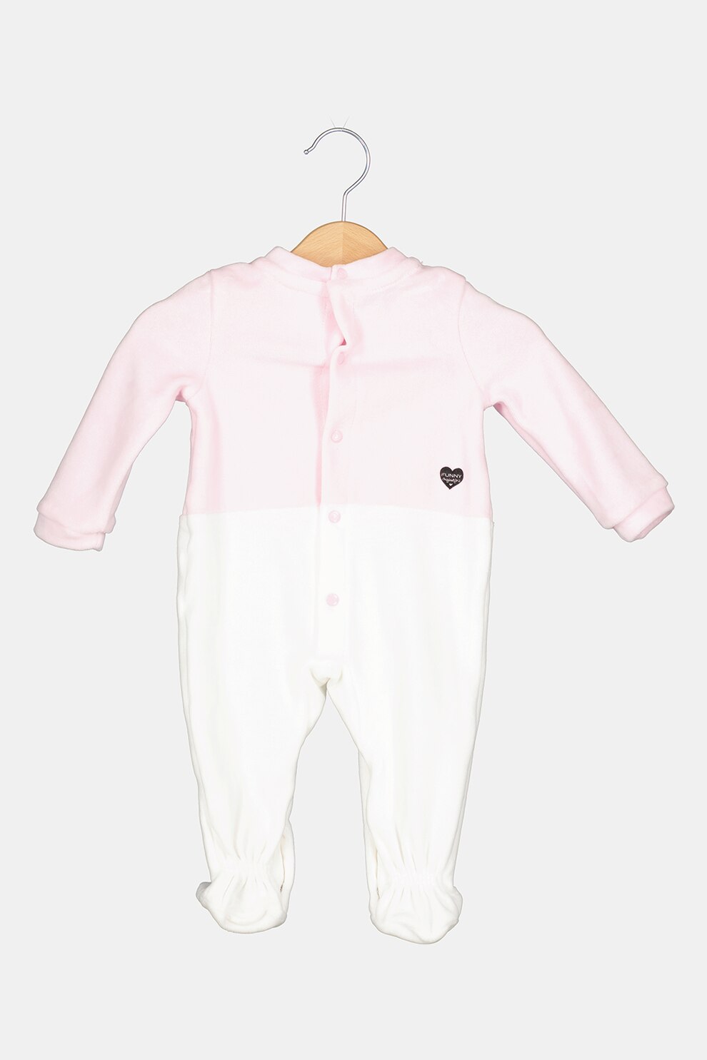 Original Marines, Set de salopeta cu botosei si caciula, Roz/Alb, 68 CM