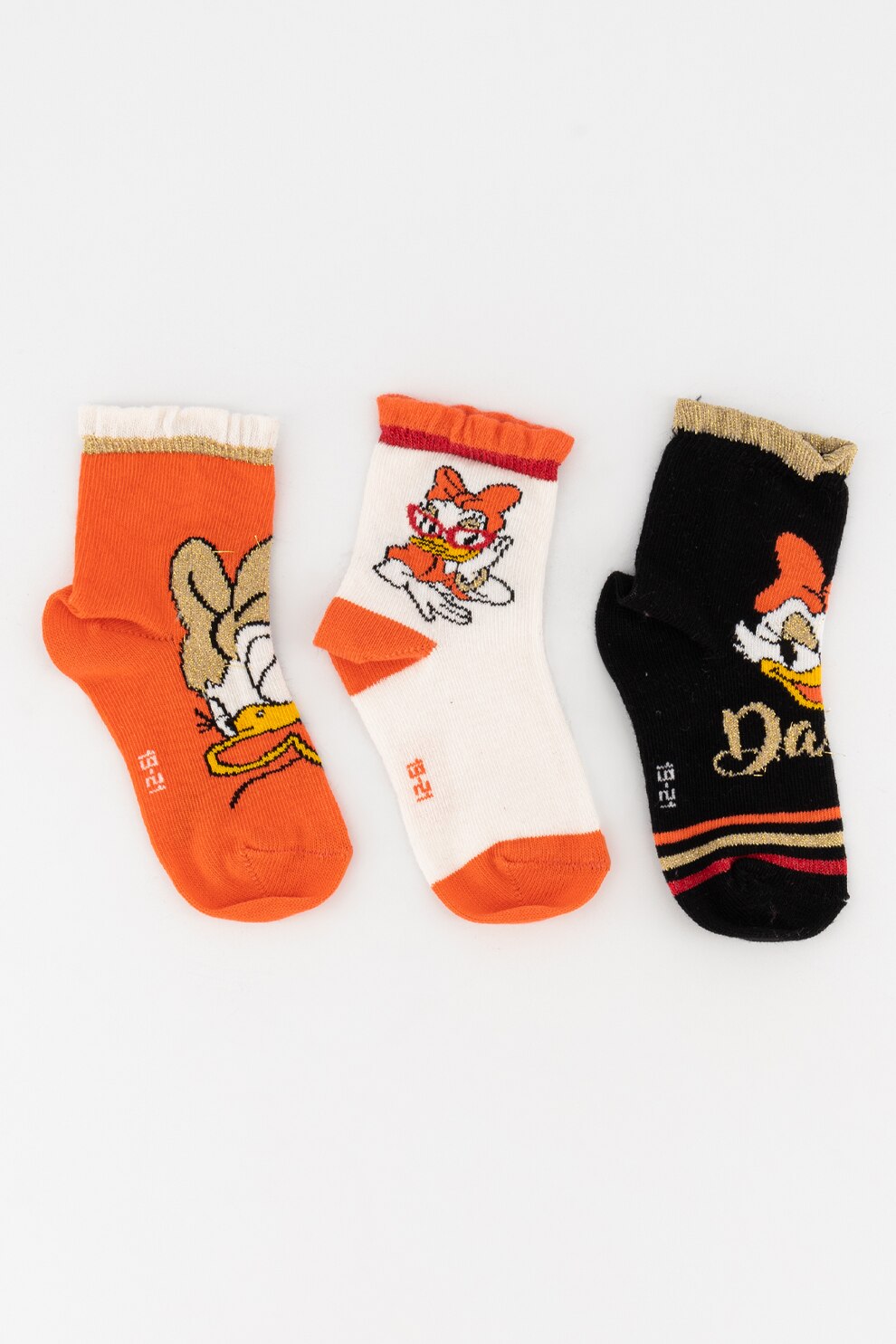 Original Marines, Set de sosete scurte cu imprimeu - 3 perechi, Negru/Alb/Corai