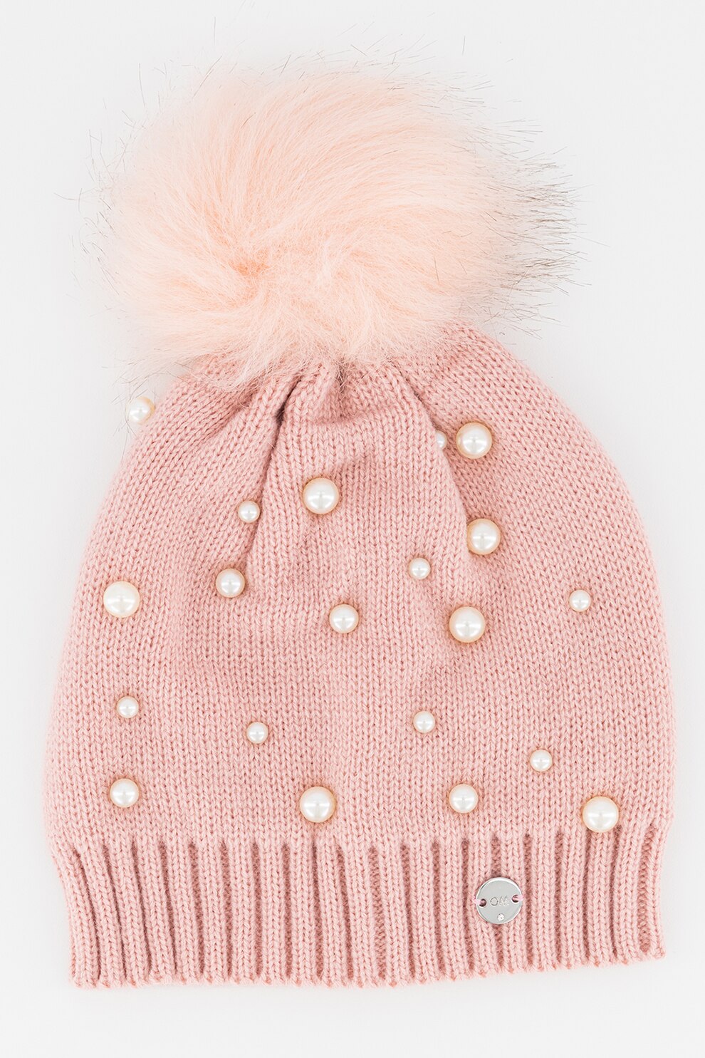 Original Marines, Caciula cu ciucure si decorata cu margele, Roz, 8-14Y Standard