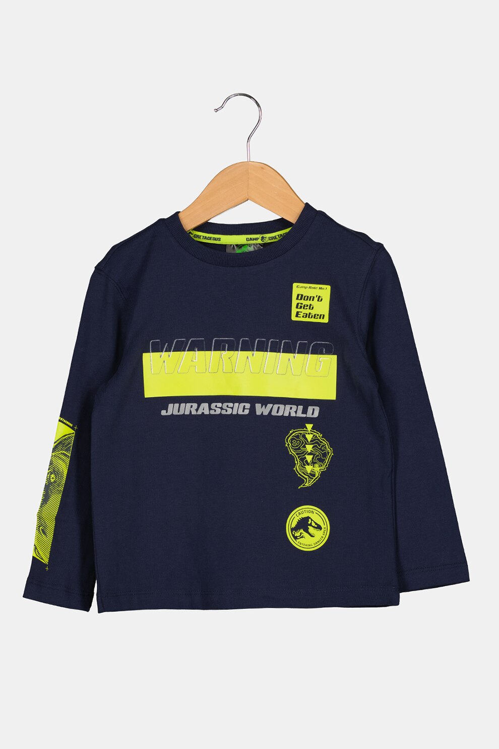 Original Marines, Bluza din bumbac cu imprimeu, Bleumarin/Verde lime