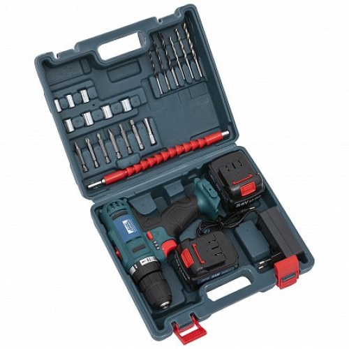 Masina de gaurit,2 acumulatori,24V,2200rpm, Valiza transport,21 accesorii