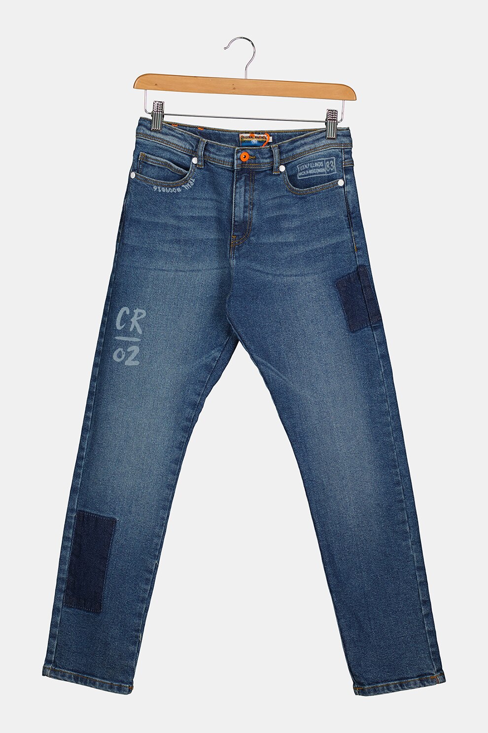 Original Marines, Blugi cu talie medie, Albastru inchis, 152 CM