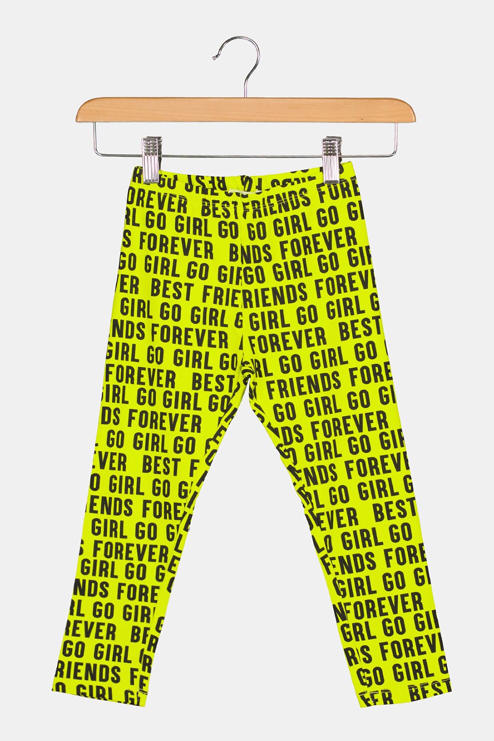 Original Marines, Colanti din amestec de bumbac cu model text, Verde lime/Negru