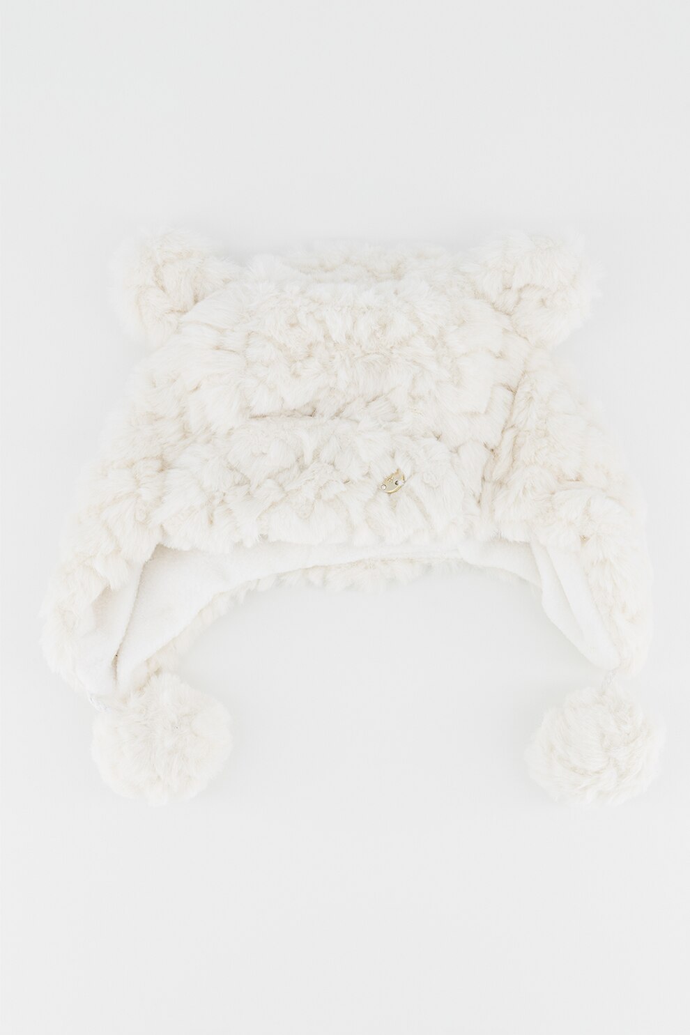 Original Marines, Caciula cu aspect de blana shearling sintetica, Alb, 86-92 CM Standard