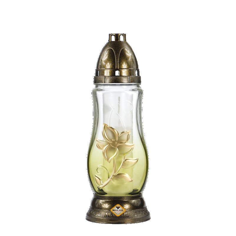 Candela din sticla cu floare - 42 H