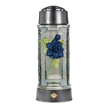 Candela din sticla cu trandafir - 72 H Candela din sticla cu trandafir - 72 H