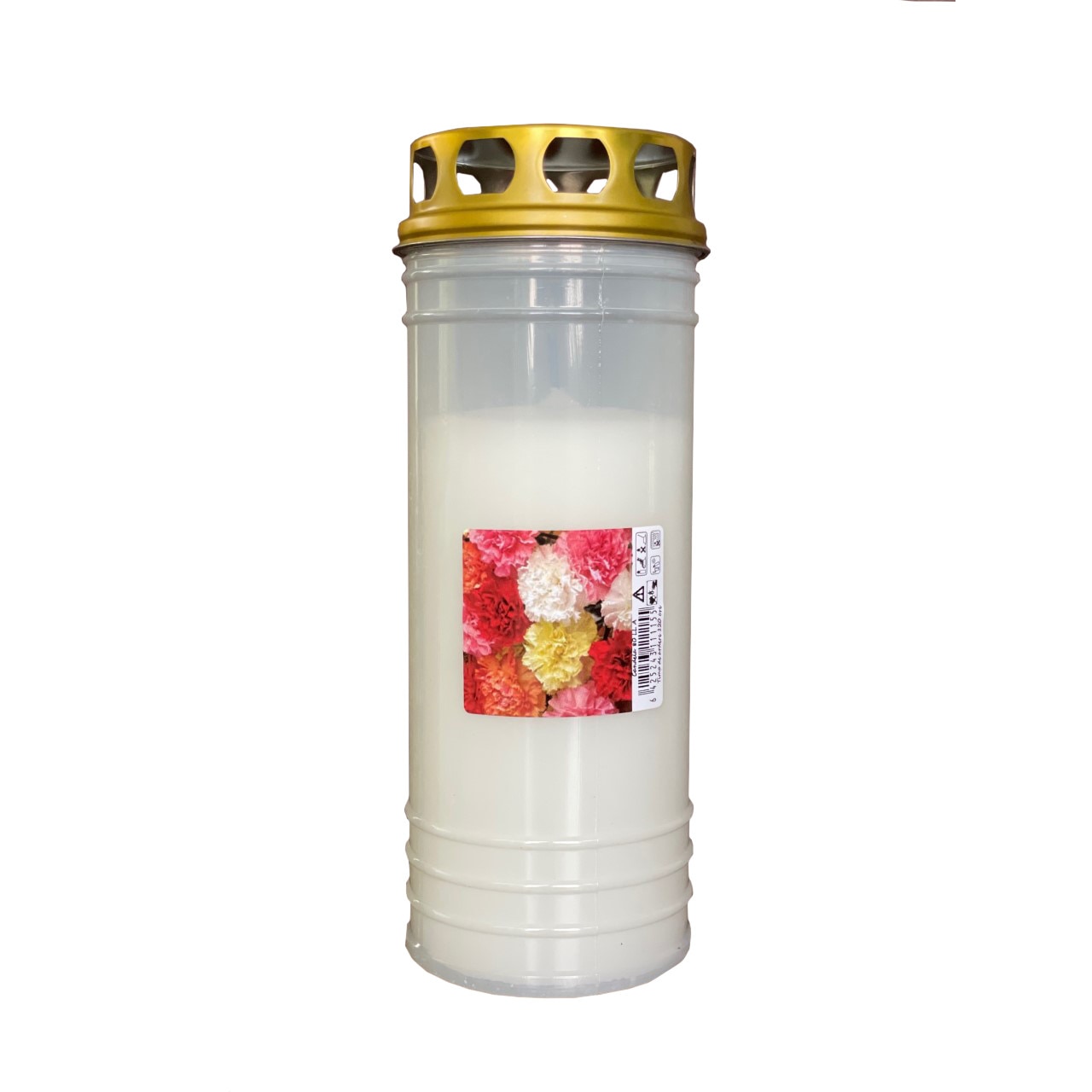 Candela cu capac anti-ploaie 80LL - Alb