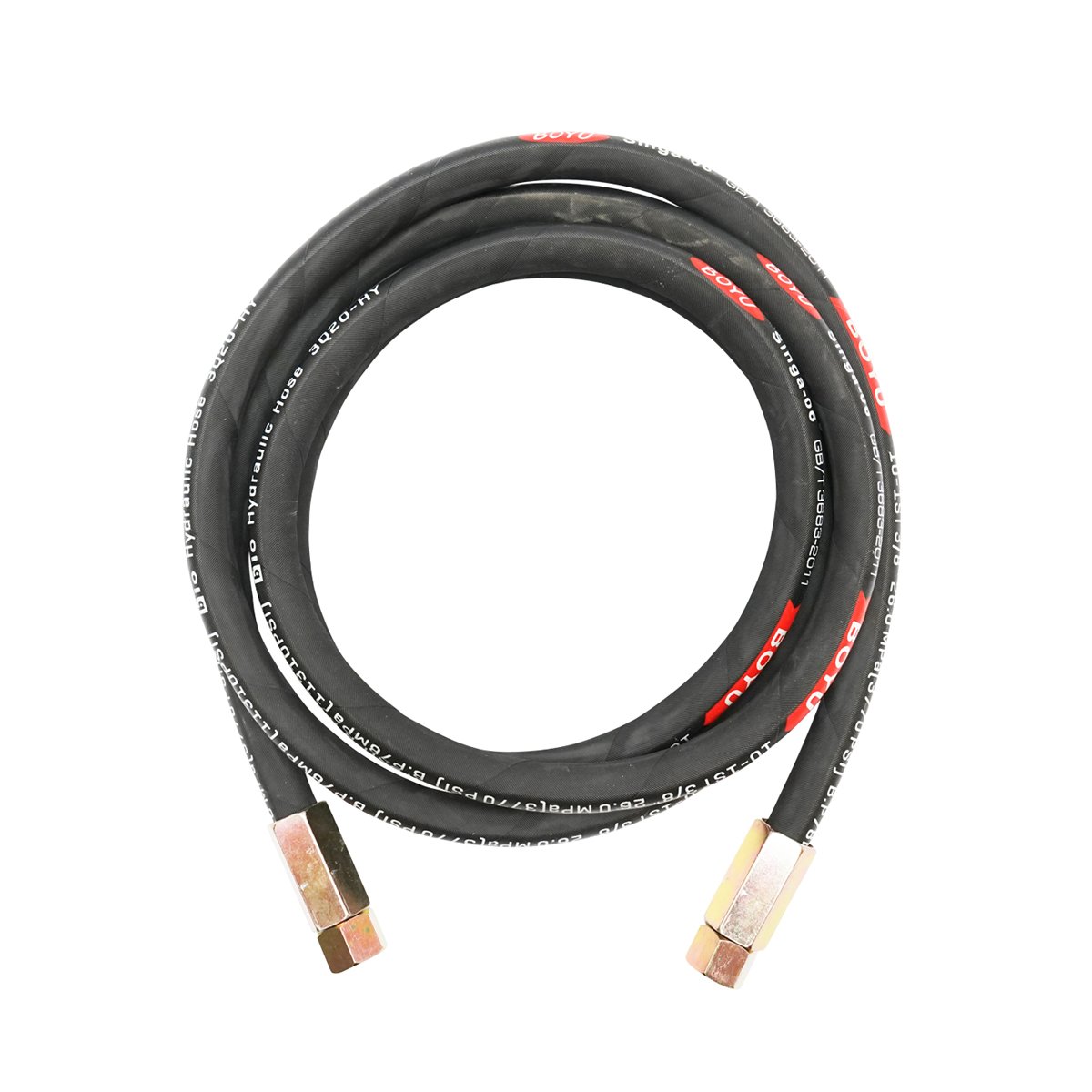 Furtun presiune sertizat cu capete filetate L=3000 mm (Reductie M20X20)