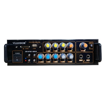 Amplificator Compact Tip Statie cu Bluetooth, 2 x 45W, Intrare USB/SD Card, Radio FM, 2 x Intrari Microfon, Control Delay, 20 Hz-20kHz, Negru Amplificator Compact Tip Statie cu Bluetooth, 2 x 45W, Intrare USB/SD Card, Radio FM, 2 x Intrari Microfon, Control Delay, 20 Hz-20kHz, Negru