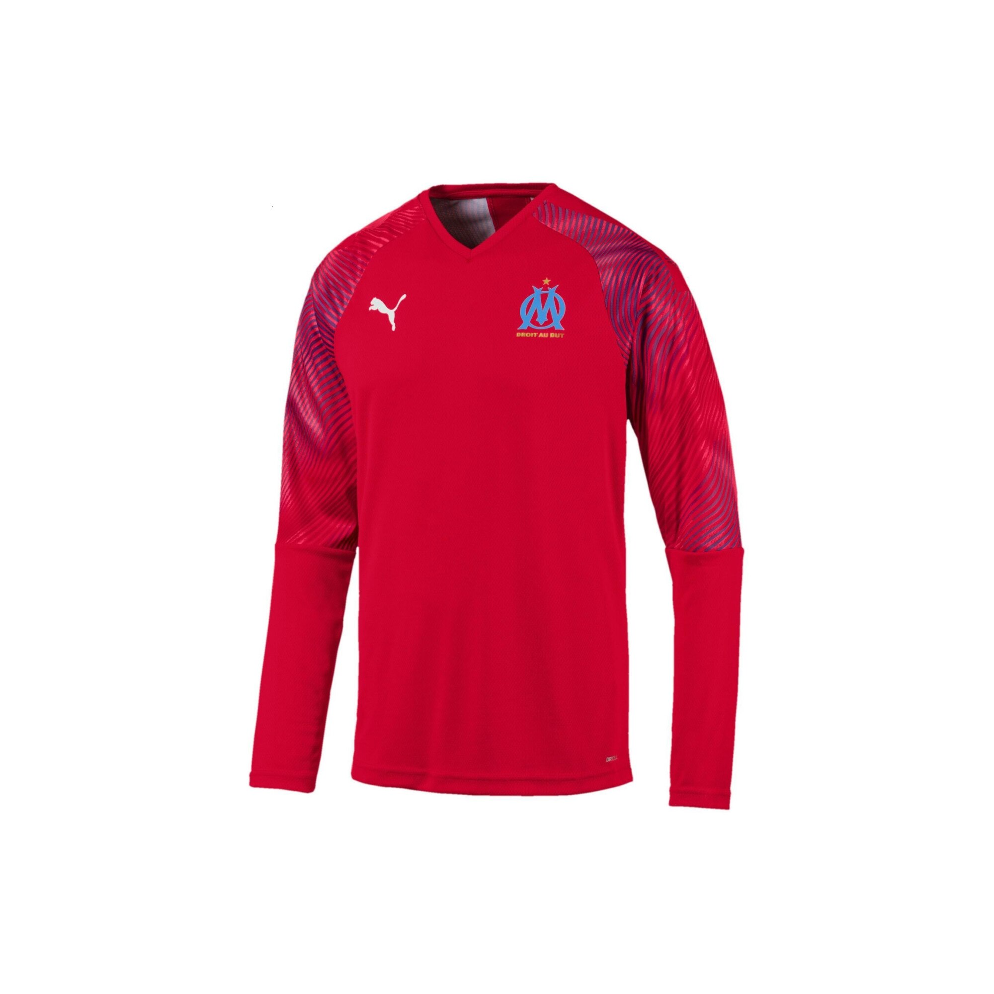 Bluza de fotbal Puma, OM Official Goalkeeper, 100% Poliester, Rosu